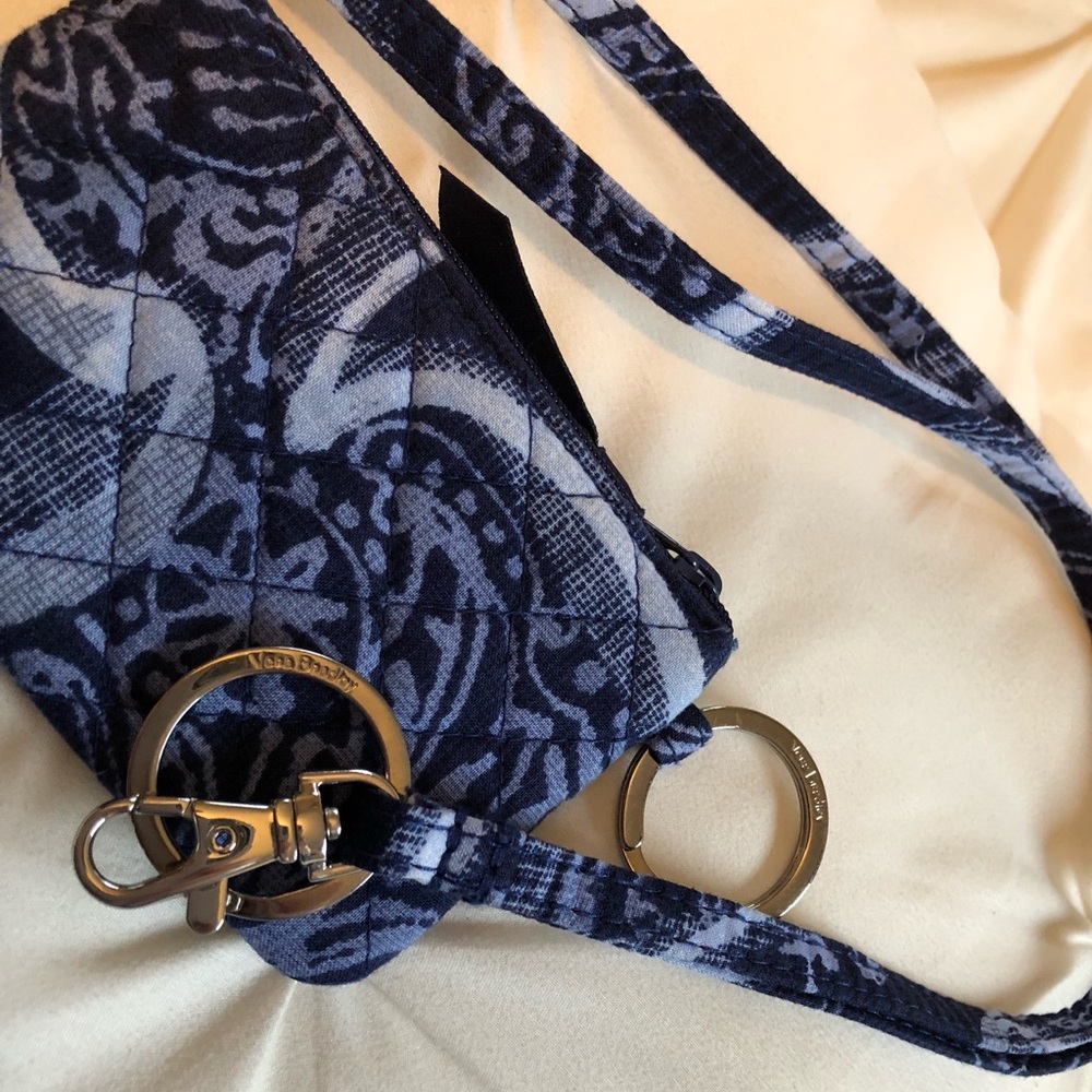 Vera Bradley zip ID case and breakaway lanyard